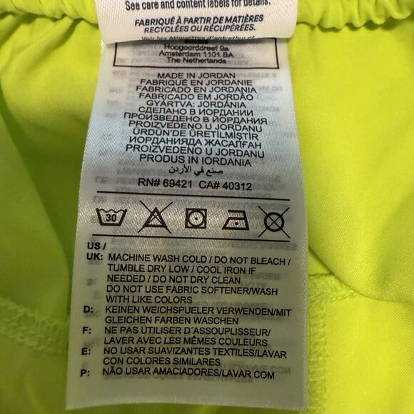 Reebok Shorts Workout Ready Men’s 2XL Acid Yellow Training Gym Quick Dry NWT $33 - Picture 6 of 11